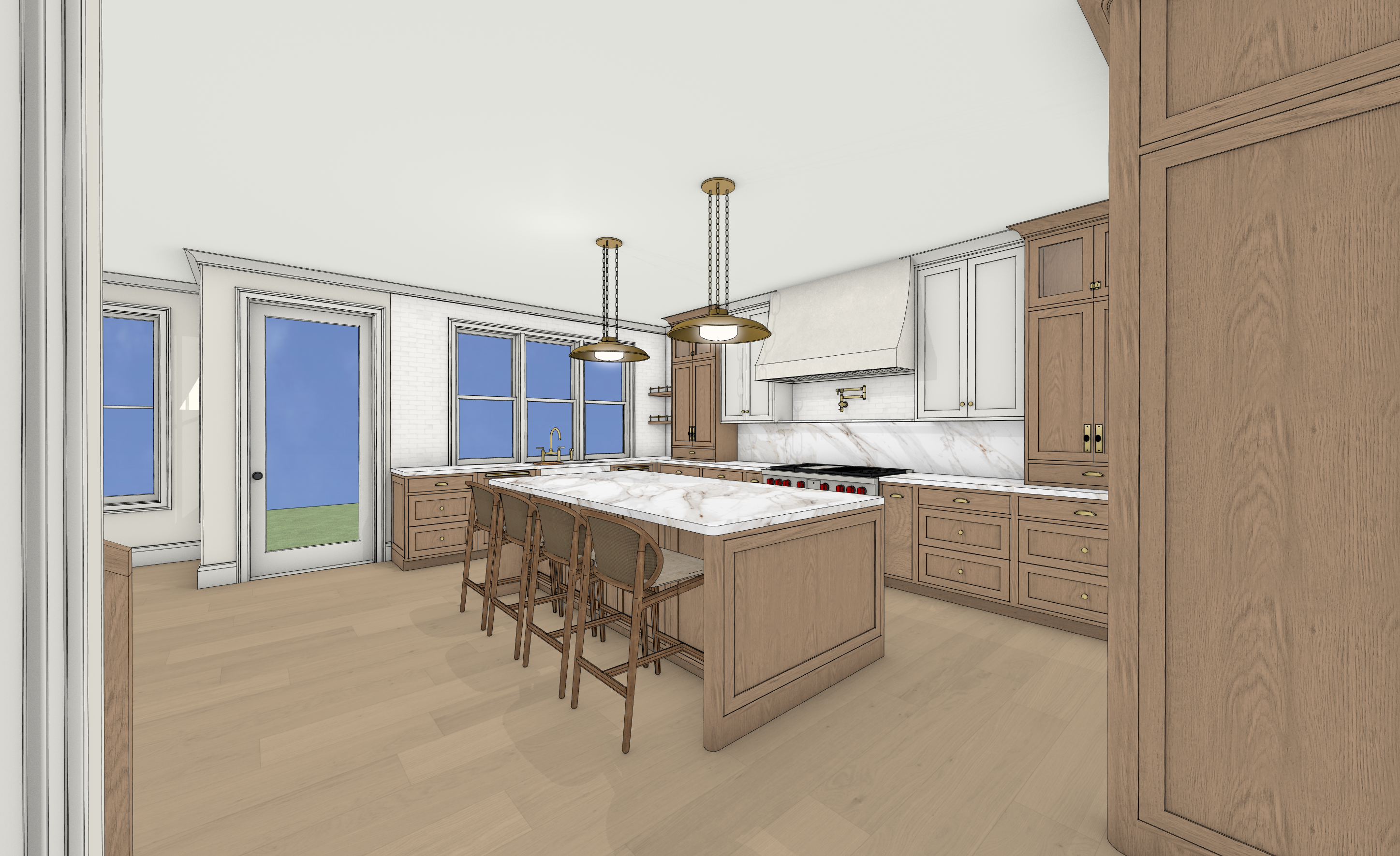 Gourmet Kitchen — Island View