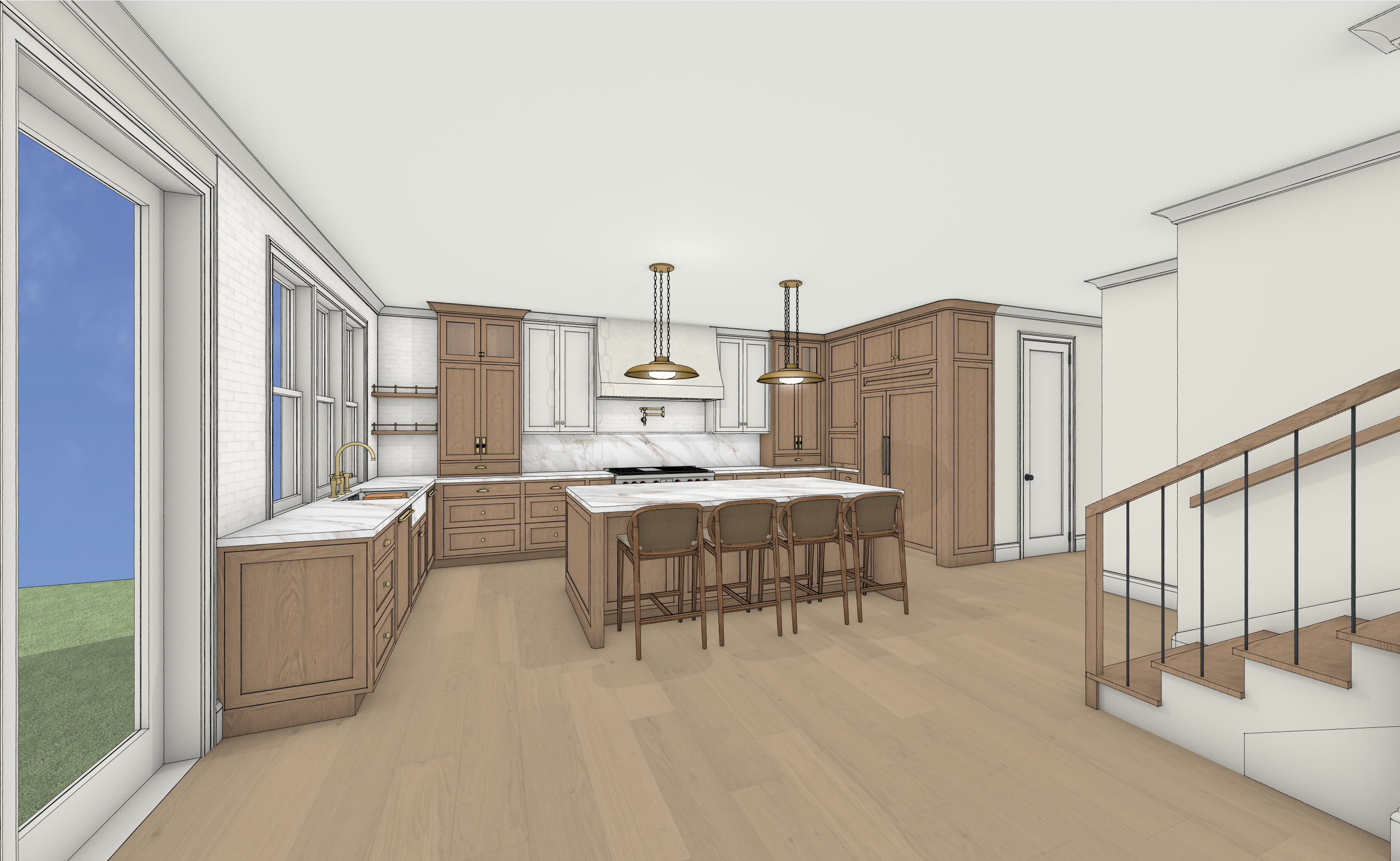 Open-Concept Kitchen & Living